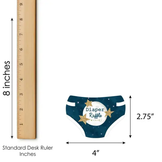 Big Dot of Happiness Twinkle Twinkle Little Star - Diaper Shaped Raffle Ticket Inserts - Baby Shower Activities - Diaper Raffle Game - Set of 24 {4}