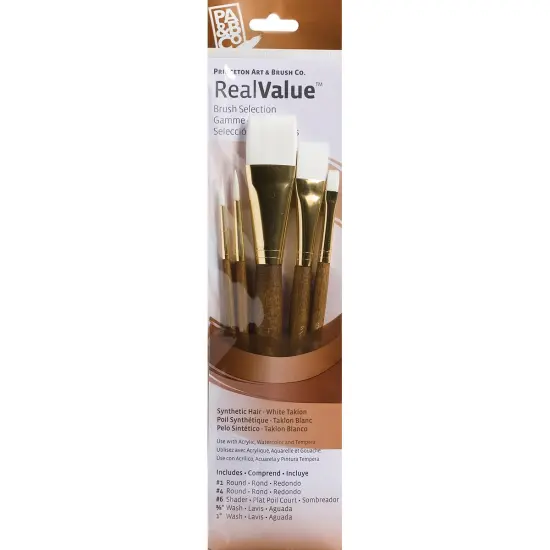 Princeton Synthetic White Taklon Real Value Brush Set-5/Pkg {1}