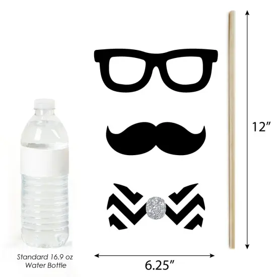 Big Dot of Happiness Wedding Anniversary - Photo Booth Props Kit - 20 Count {6}