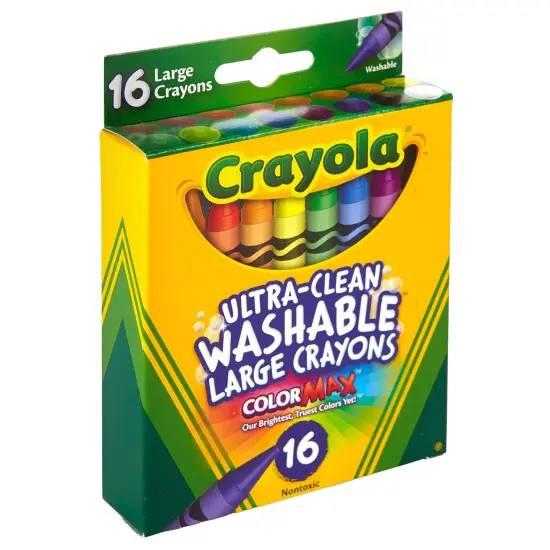 Crayola Large Washable Crayons-16/Pkg {2}