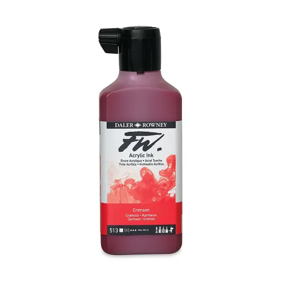 Daler-Rowney FW Acrylic Water-Resistant Artists Ink - 6 oz, Crimson {1}