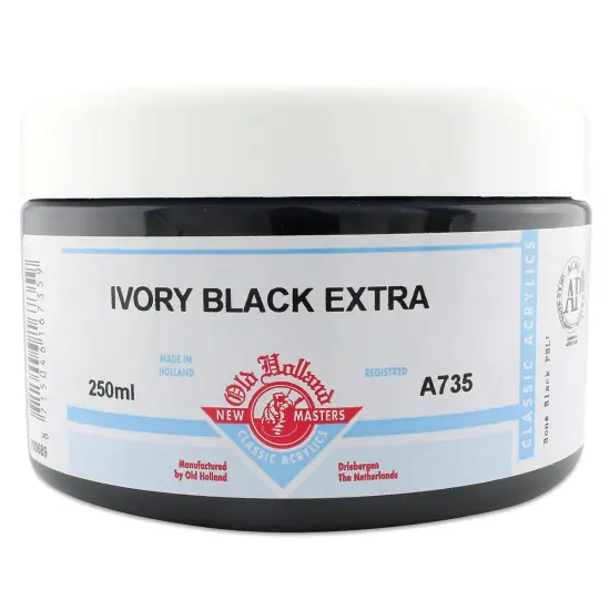 Old Holland New Masters Classic Acrylics - Ivory Black Extra, 250 ml jar {1}