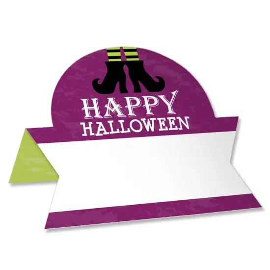 Big Dot of Happiness Happy Halloween - Witch Party Tent Buffet Card - Table Setting Name Place Cards - Set of 24 {1}