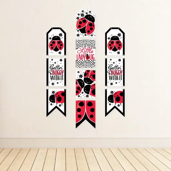 Big Dot of Happiness Happy Little Ladybug - Hanging Vertical Paper Door Banners - Party Wall Decoration Kit - Indoor Door Decor {4}