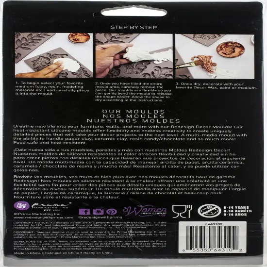 Prima Marketing Re-Design Mould 5"X8"X8mm-Forest Flora {3}