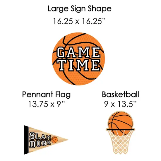 Big Dot of Happiness Nothin' but Net - Basketball - Yard Sign and Outdoor Lawn Decorations - Baby Shower or Birthday Party Yard Signs - Set of 8 {7}