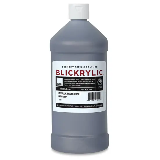 Blickrylic Student Acrylics - Metallic Silver, Quart {1}