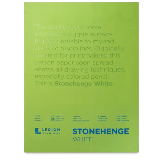 Legion Stonehenge Drawing Paper Pad - 9" x 12", White, 15 Sheets {1}