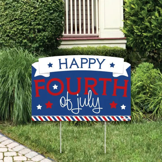 Big Dot of Happiness 4th of July - Independence Day Yard Sign Lawn Decorations - Happy Fourth of July Party Yardy Sign {1}