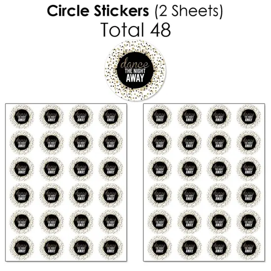 Big Dot of Happiness Prom - Mini Candy Bar Wrappers, Round Candy Stickers and Circle Stickers - Prom Night Party Candy Favor Sticker Kit - 304 Pieces {7}