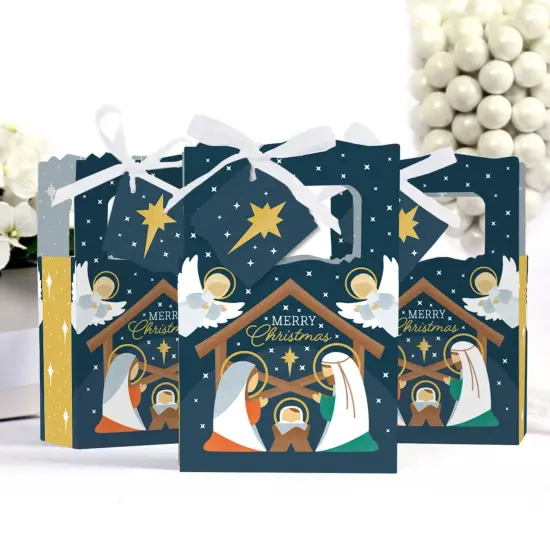 Big Dot of Happiness Holy Nativity - Manger Scene Religious Christmas Favor Boxes - Set of 12 {4}