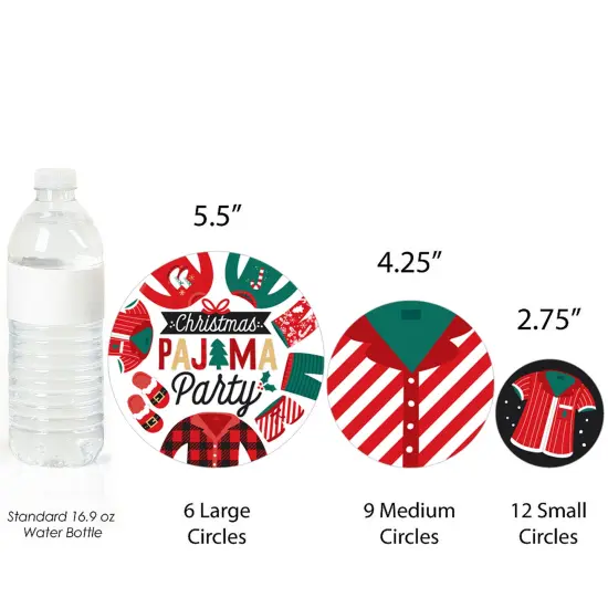 Big Dot of Happiness Christmas Pajamas - Holiday Plaid PJ Party Giant Circle Confetti - Party Decorations - Large Confetti 27 Count {4}