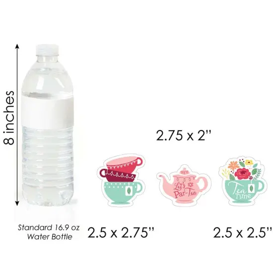 Big Dot of Happiness Floral Let's Par-Tea - DIY Shaped Garden Tea Party Cut-Outs - 24 Count {6}