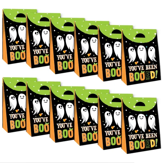 Big Dot of Happiness You've Been Booed - Ghost Halloween Gift Favor Bags - Party Goodie Boxes - Set of 12 {6}