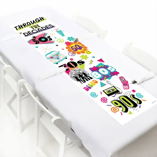 Big Dot of Happiness Through the Decades - 50s, 60s, 70s, 80s, and 90s Party Front Door Decoration - Vertical Banner {6}