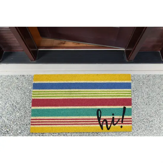 DII Brown Variegated Stripe Recycled Yarn Rug(Set of 2) {5}