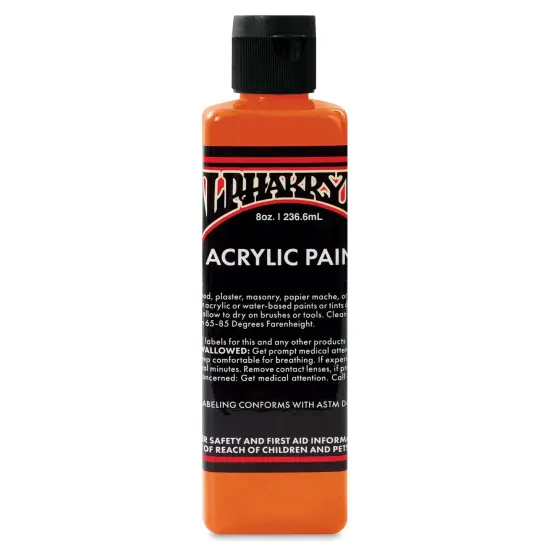 Alpha6 Alphakrylic Acrylic Paint - Electroshock Orange, 8 oz {1}