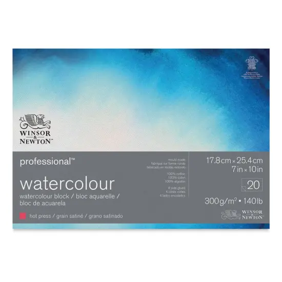 Winsor & Newton Professional Watercolor Block - 7" x 10", Hot Press {1}