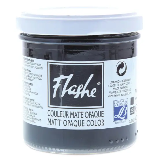 Lefranc & Bourgeois Flashe Vinyl Paint - Black, 125 ml jar {1}