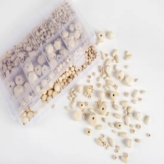 CousinDIY Unfinished Wood Beads 961/Pkg-Assorted {3}