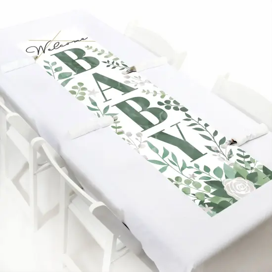 Big Dot of Happiness Boho Botanical Baby - Greenery Baby Shower Front Door Decoration - Vertical Banner {6}