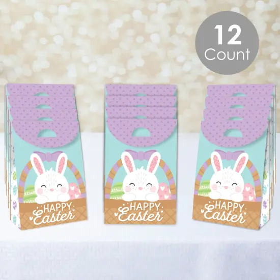 Big Dot of Happiness Spring Easter Bunny - Happy Easter Gift Favor Bags - Party Goodie Boxes - Set of 12 {3}