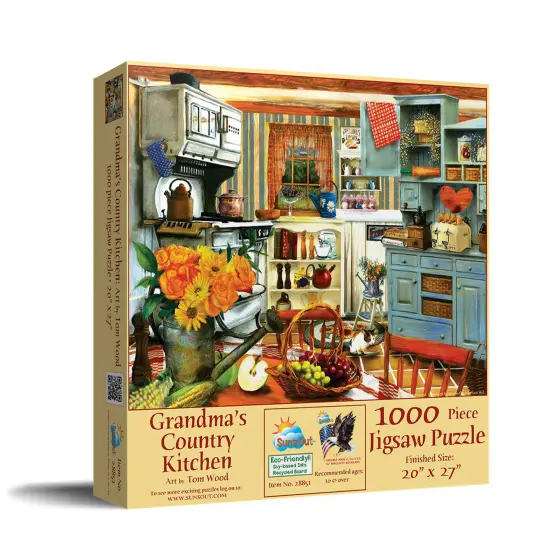 Sunsout Grandma's Country Kitchen 1000 pc Jigsaw Puzzle 28851 {3}