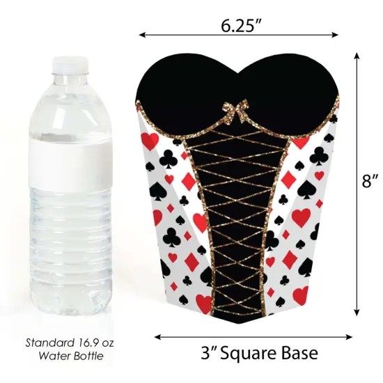 Big Dot of Happiness Las Vegas - Casino Party Favors - Gift Heart Shaped Favor Boxes for Women - Set of 12 {4}