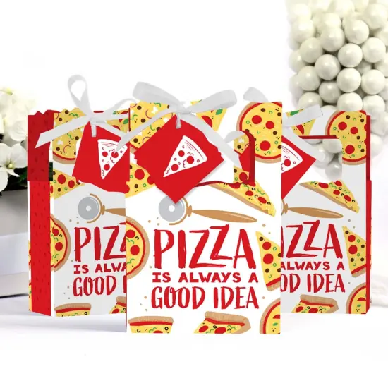 Big Dot of Happiness Pizza Party Time - Baby Shower or Birthday Party Favor Boxes - Set of 12 {4}