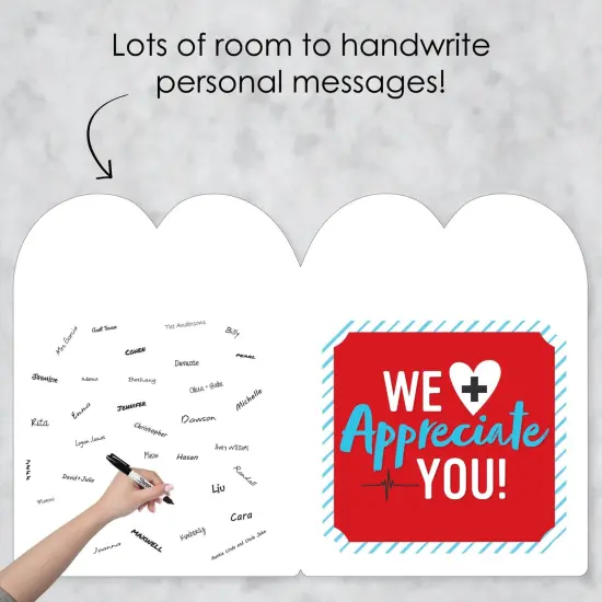 Big Dot of Happiness Thank You Nurses - Nurse Appreciation Week Giant Greeting Card - Big Shaped Jumborific Card {4}