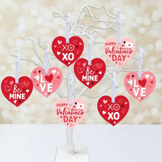 Big Dot of Happiness Happy Valentine's Day - Valentine Hearts Decorations - Tree Ornaments - Set of 12 {3}
