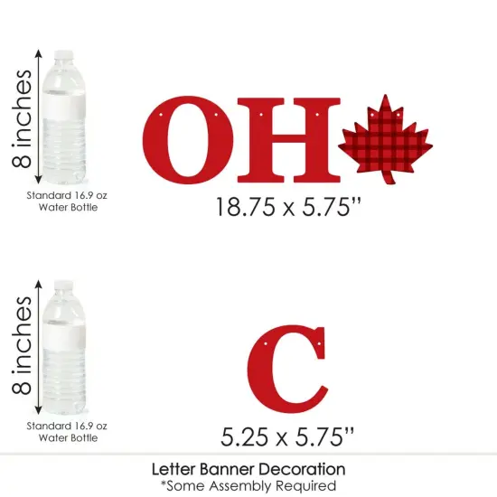 Big Dot of Happiness Canada Day - Canada Party Letter Banner Decoration - 36 Banner Cutouts and Oh Canada Banner Letters {7}