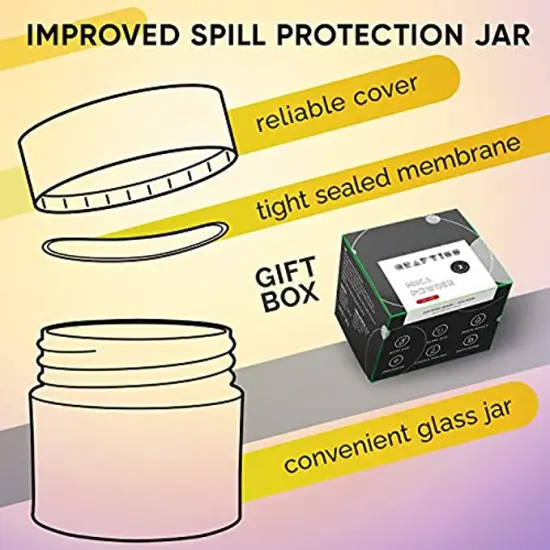 Black Cosmetic Grade Mica Powder 1.7 Oz - 50g Natural Coloring Pigment for Epoxy, Soap Making {3}