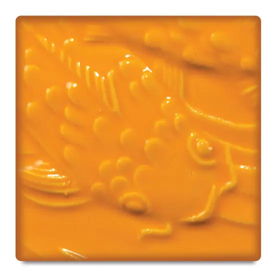 Amaco Liquid Gloss Glaze - Pint, Vivid Orange, Translucent {1}