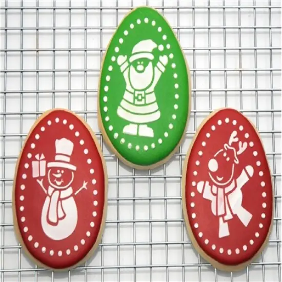 Christmas Friends Cookie Stencil Set: Santa, Reindeer, Snowman | C731 by Designer Stencils | Stencils for Royal Icing, Airbrush, Dusting Powder | {3}