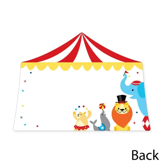 Big Dot of Happiness Carnival - Step Right Up Circus - Shaped Thank You Cards - Carnival Themed Party Thank You Note Cards with Envelopes - Set of 12 {6}