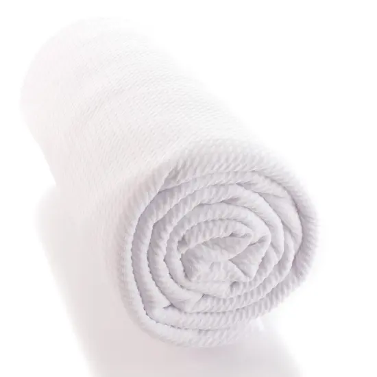 Solid 4 way Stretch Liverpool Bullet Fabric White {1}