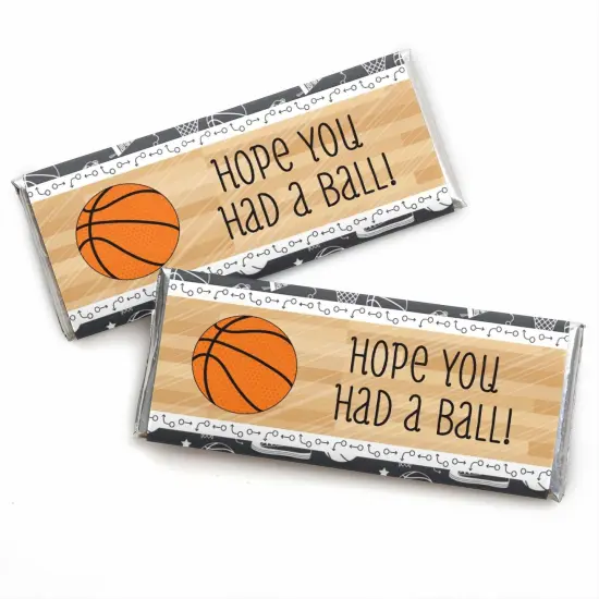 Big Dot of Happiness Nothin' but Net - Basketball - Candy Bar Wrappers Birthday Party Favors - Set of 24 {1}
