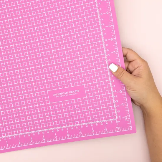 American Crafts Pink Double-Sided Self-Healing Cutting Mat-18"X24" {5}