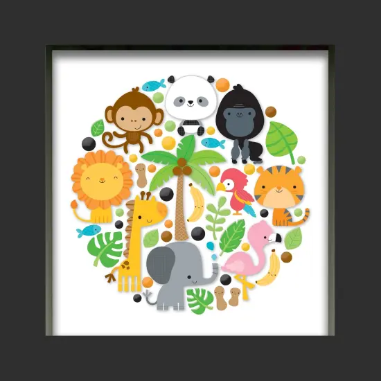 Doodlebug Design Shadow Box Insert Kit-At The Zoo {2}