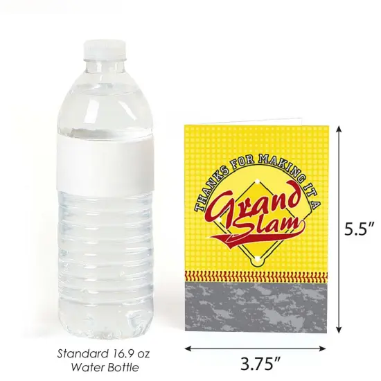 Big Dot of Happiness Grand Slam - Fastpitch Softball - Birthday Party or Baby Shower Thank You Cards (8 count) {4}