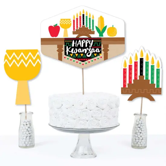 Big Dot of Happiness Happy Kwanzaa - Party Centerpiece Sticks - Table Toppers - Set of 15 {4}