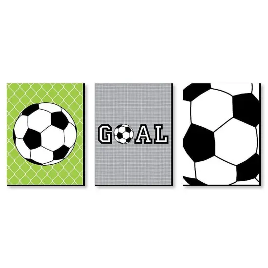 Big Dot of Happiness Goaaal - Soccer - Sports Themed Wall Art and Kids Room Decorations - Gift Ideas - 7.5 x 10 inches - Set of 3 Prints {1}