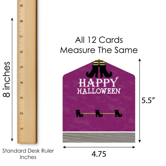 Big Dot of Happiness Happy Halloween - Witch Party Game Pickle Cards - Pull Tabs 3-in-a-Row - 12 Ct {7}