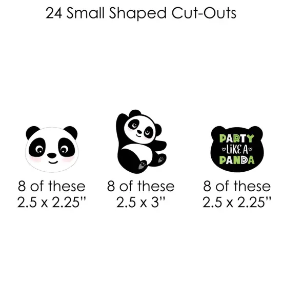 Big Dot of Happiness Party Like a Panda Bear - Baby Shower or Birthday Party DIY Decorations - Clothespin Garland Banner - 44 Pieces {7}