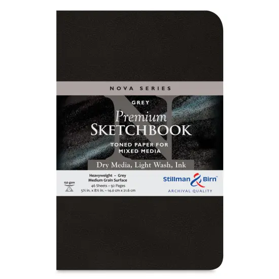 Stillman & Birn Nova Series Toned Softcover Sketchbook - Grey, 5-1/2" x 8-1/2" {1}