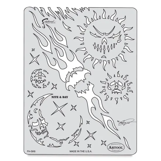 Iwata Artool Freehand Template - Son of Skull Master Nite & Day {2}