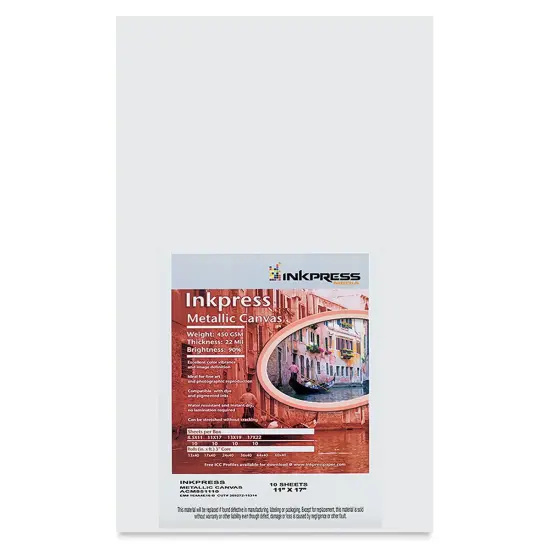 Inkpress Metallic Canvas - 11" x 17", Pkg of 10 Sheets {1}