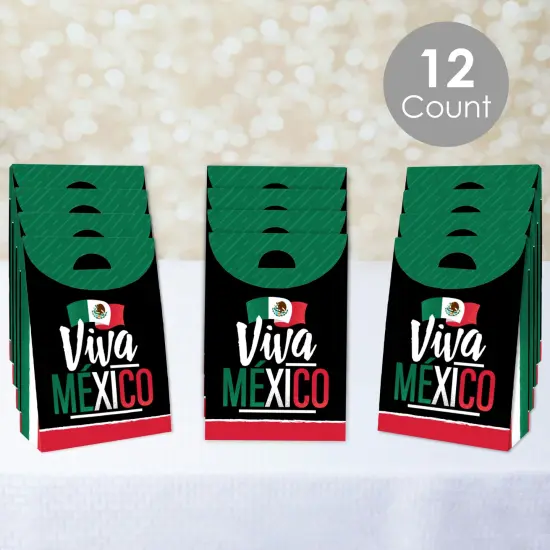 Big Dot of Happiness Viva Mexico - Mexican Independence Day Gift Favor Bags - Party Goodie Boxes- Set of 12 {3}