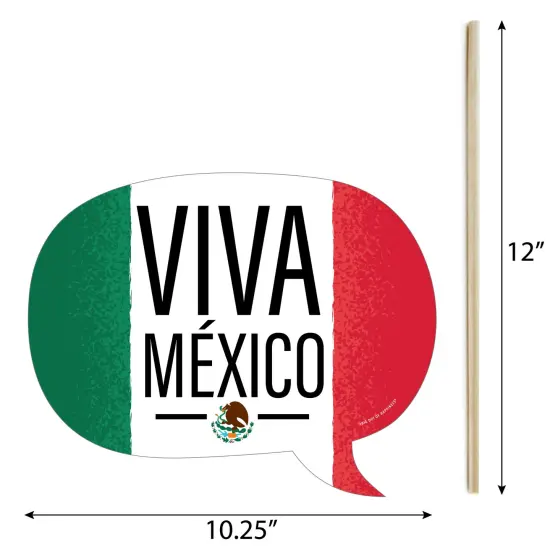 Big Dot of Happiness Funny Viva Mexico - Mexican Independence Day Party Photo Booth Props Kit - 10 Piece {6}